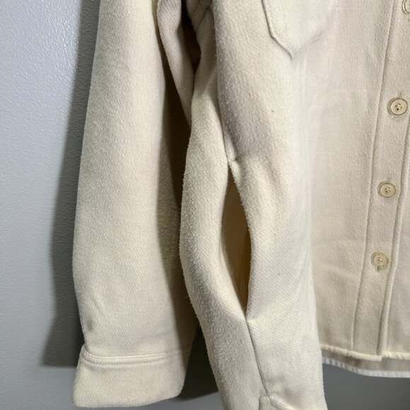 Moussy Minimalist Oversized Heavy Beige Shacket - One Size - Picture 3 of 7